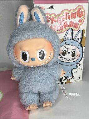 AUTHENTIC POP MART “Sea Salt Coconut” Exciting Macaron Labubu Plush 🥥🩵